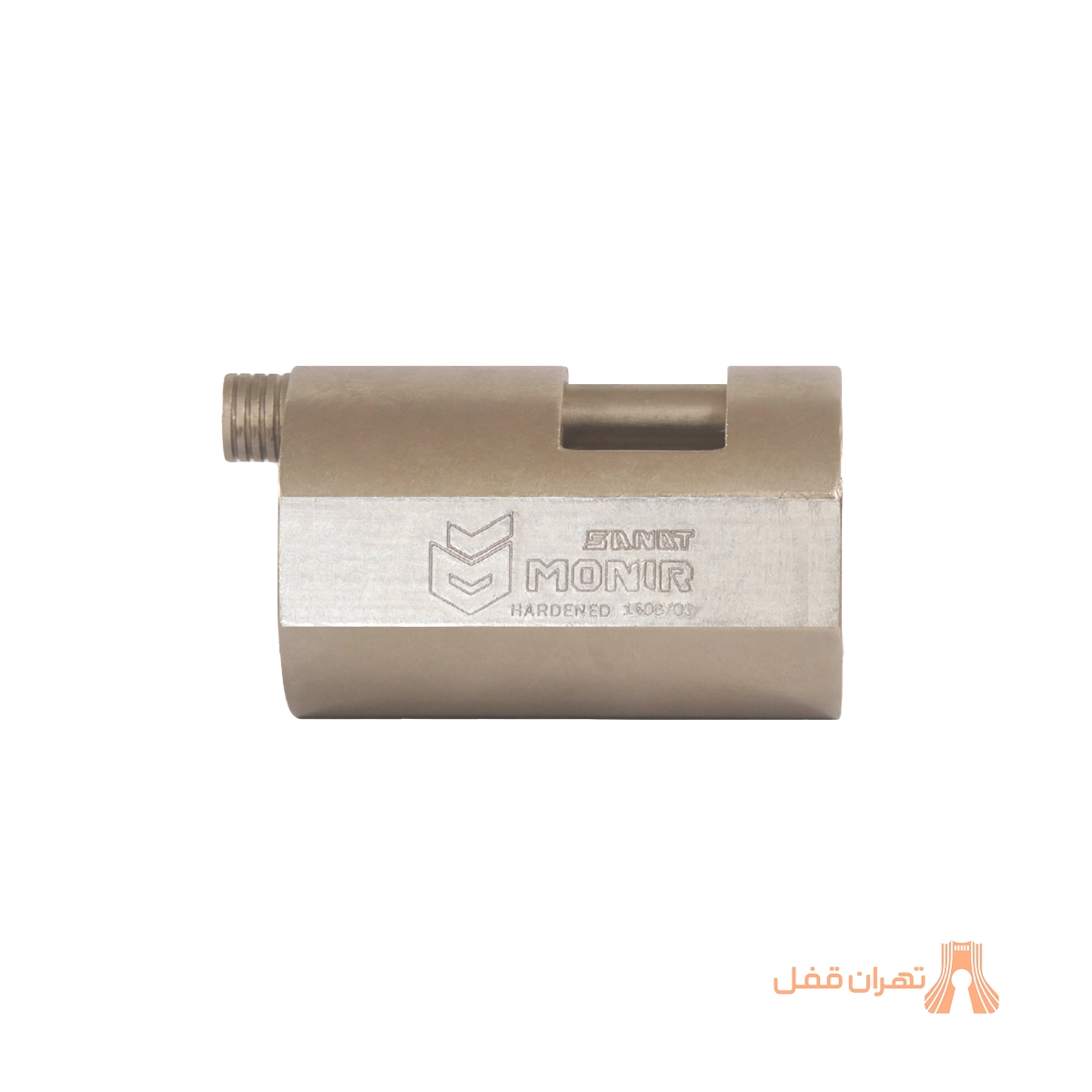 قفل استوانه ای منیر صنعت مدل M110 با بدنه فولادی- نمای جانبی