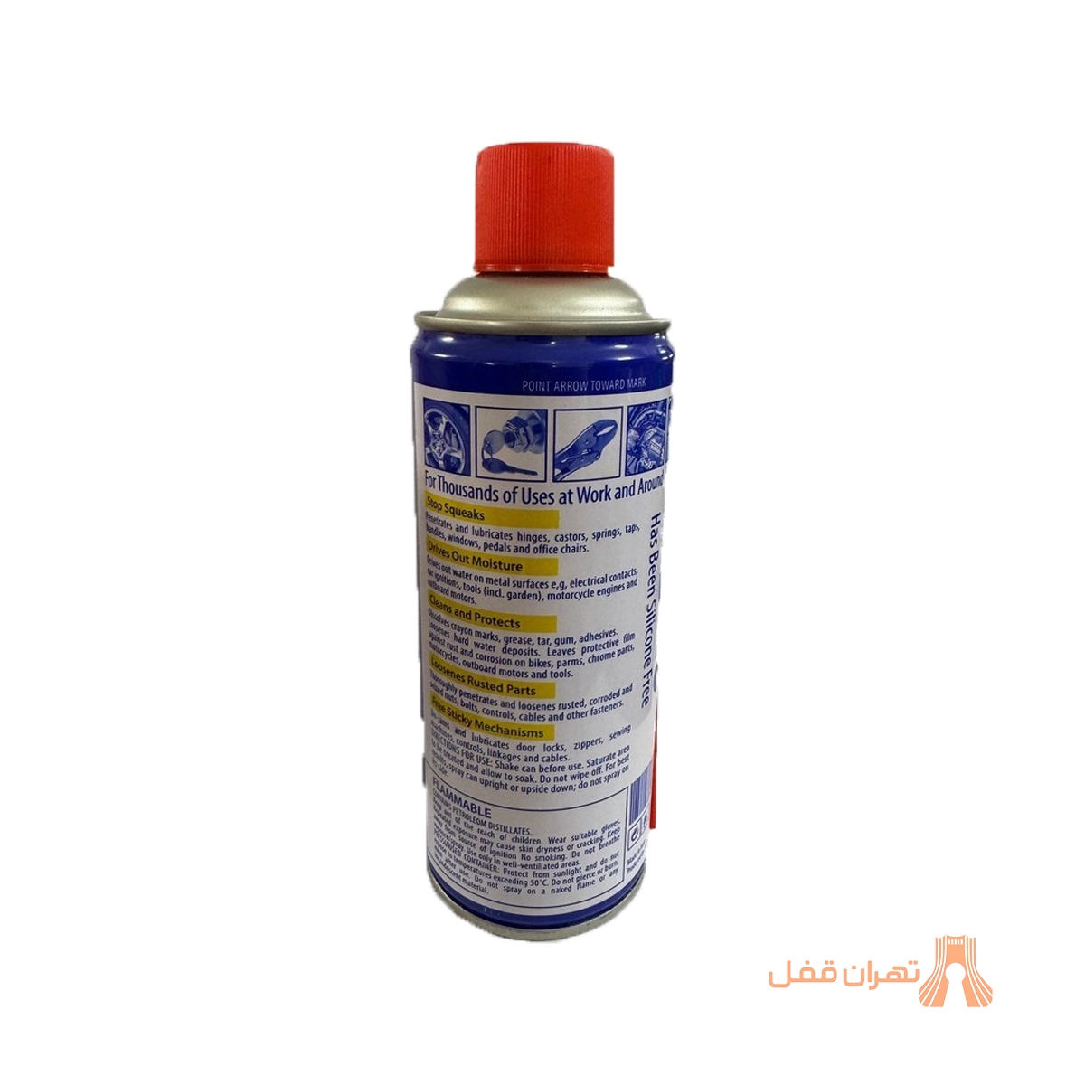 اسپری روان کننده WD40- نمای پشت